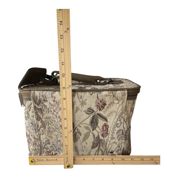 Jordache Travel Bag & Train Case Set Floral Tapestry Print Vintage Luggage - Picture 13 of 13